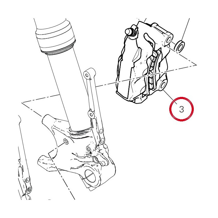 Étrier frein avant gauche — réf. 61041831A | Ducati Store