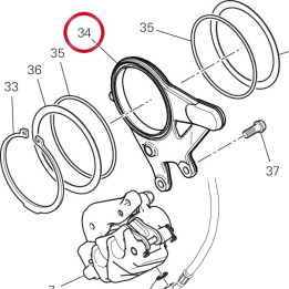Caliper holder plate V21E — réf. 82510771AA | Ducati Store