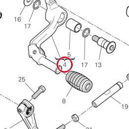 Gearchange control lever — réf. 45623573AA | Ducati Store