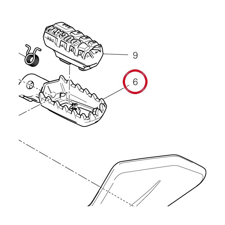Repose-Pieds gauche — réf. 46411201AA | Ducati Store