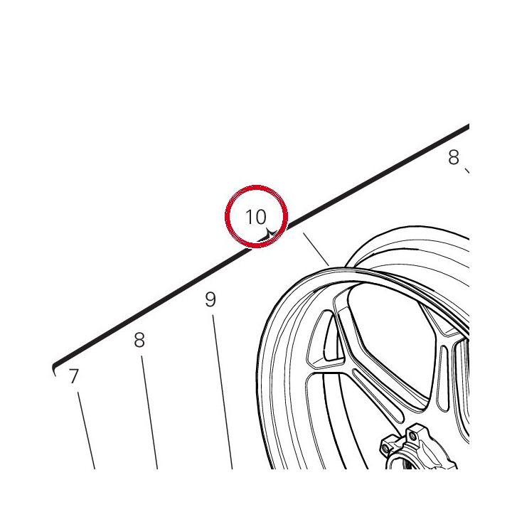 Jante roue av. 50125411AA — réf. 50125411AA | Ducati Store