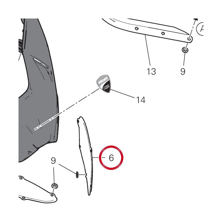 Grille gauche 4801C771A — réf. 4801C771A | Ducati Store