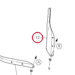Cale gauche 4801B291A — réf. 4801B291A | Ducati Store