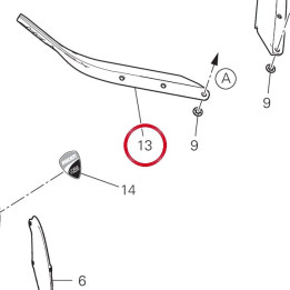 Cale droite 4801A541A — réf. 4801A541A | Ducati Store