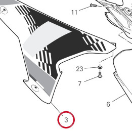 Ala destra 4801A901AN — réf. 4801A901AN | Ducati Store