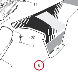 Ala sinistra 4801A911AN — réf. 4801A911AN | Ducati Store