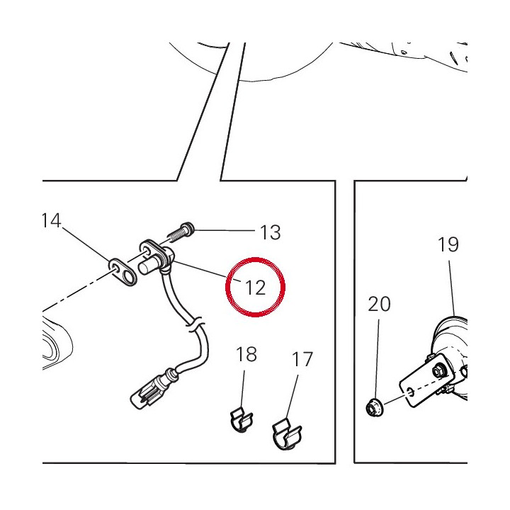 Capteur vitesse 55219441D — réf. 55219441D | Ducati Store