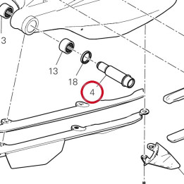 Axe fourche ariere gauche — réf. 36911592AA | Ducati Store