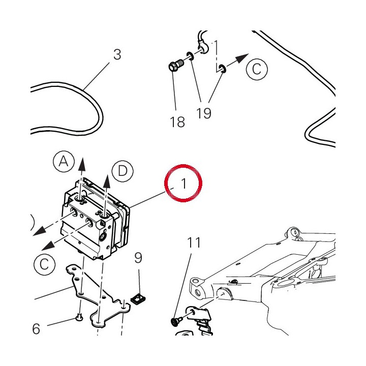 Centrale Abs 93940122A — réf. 93940122A | Ducati Store