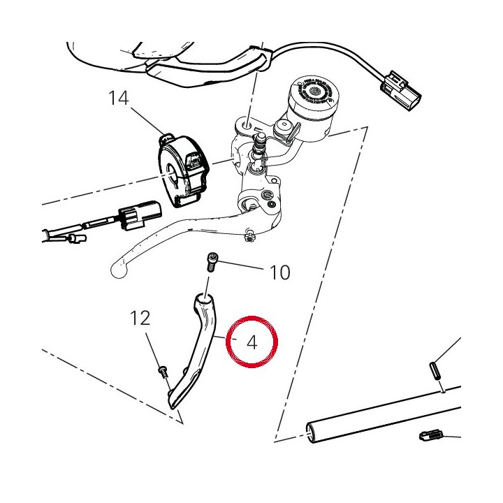 Bras protection main droit — réf. 4601R341AA | Ducati Store