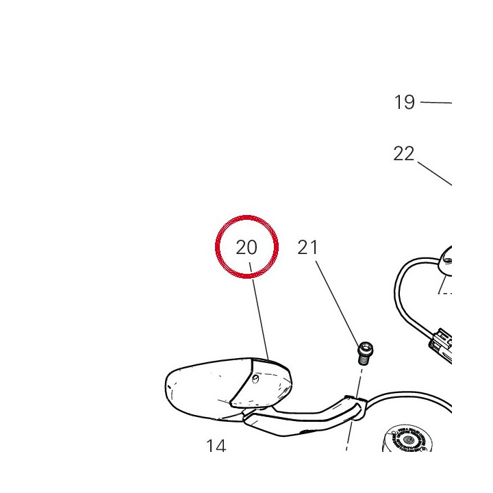 Miroir droit (bsd) 52310672D — réf. 52310672D | Ducati Store