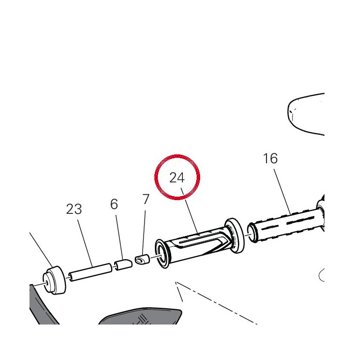Poignée chauffante droite — réf. 36110191A | Ducati Store