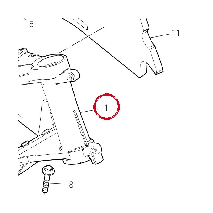 Cadre 47112441AA — réf. 47112441AA | Ducati Store