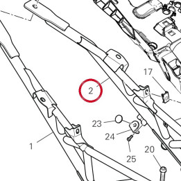 Cadre arrière gauche titane — réf. 47019191A | Ducati Store