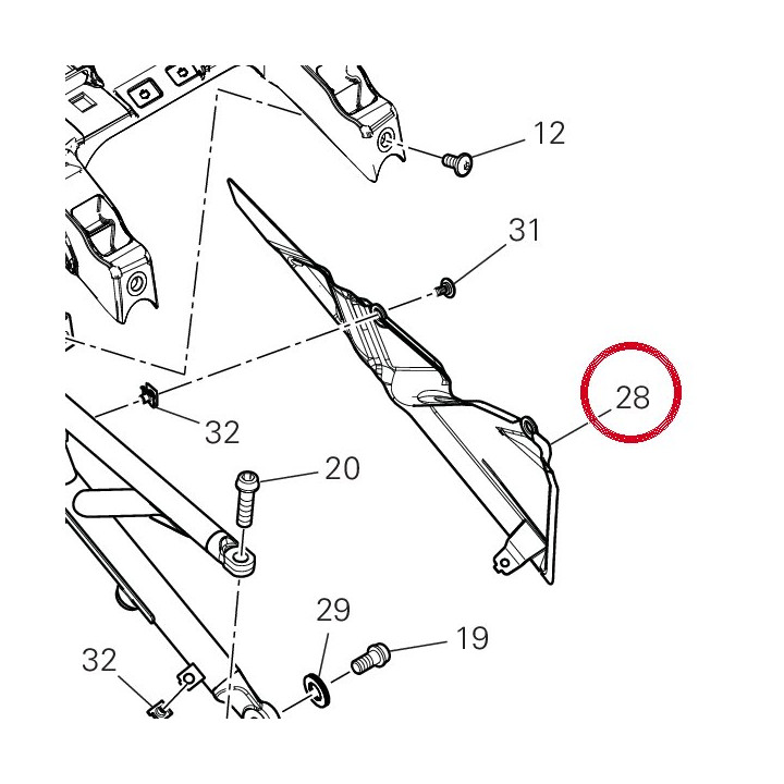 Pare-Chaleur gauche — réf. 4601P881AA | Ducati Store