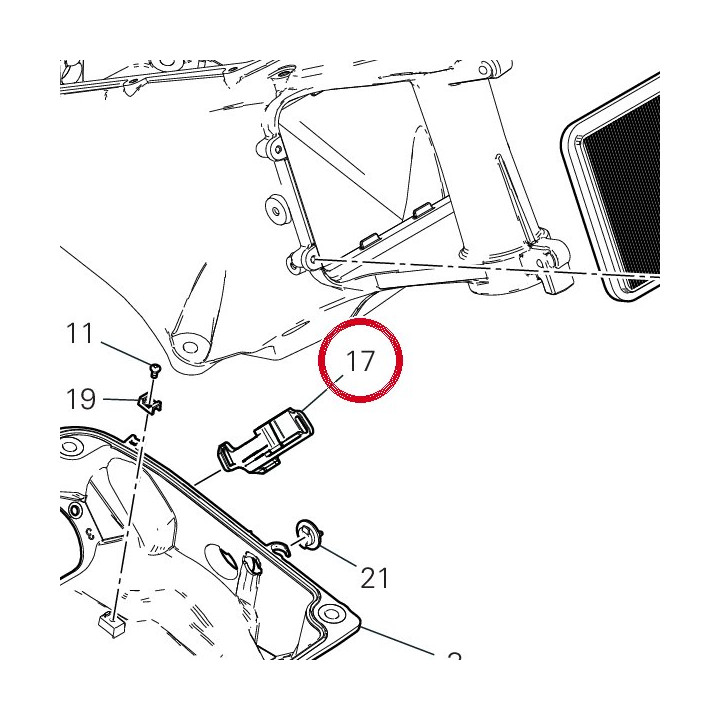 Support connecteur 8291S761A — réf. 8291S761A | Ducati Store