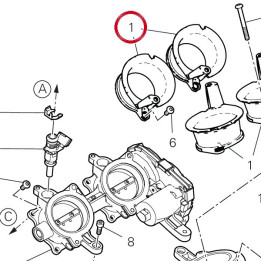 Entonnoir venturi prise air — réf. 13510821A | Ducati Store