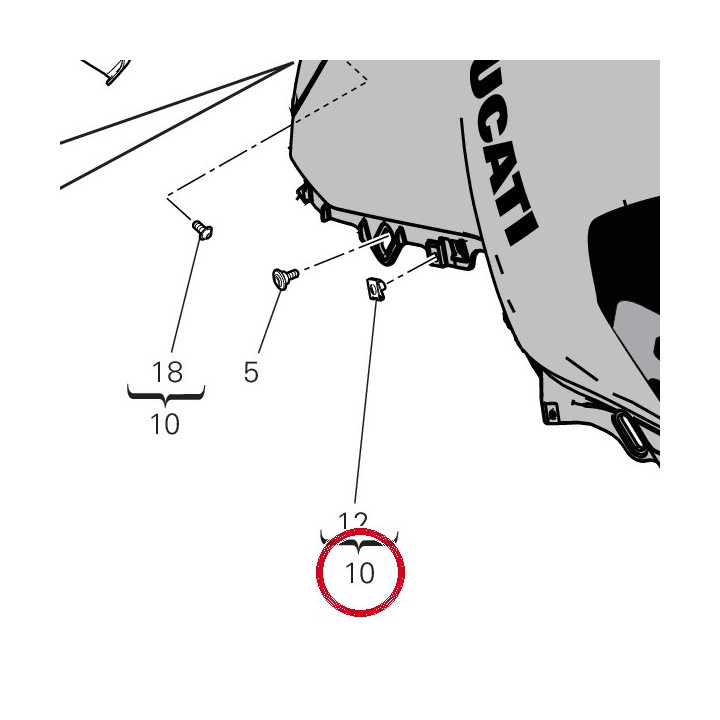 Cache réservoir 4801A921AW — réf. 4801A921AW | Ducati Store