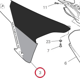 Ala destra 4801A901AP — réf. 4801A901AP | Ducati Store