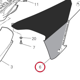 Ala sinistra 4801A911AP — réf. 4801A911AP | Ducati Store