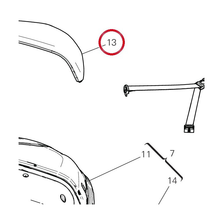 Cover top case - iceberg — réf. 96781541AT | Ducati Store