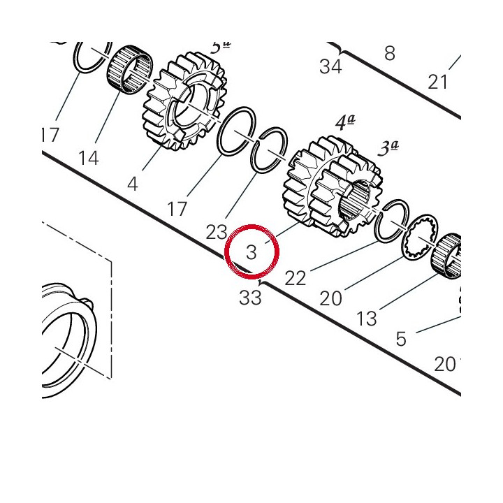 Engrenage menant 3/4Me — réf. 17215741B | Ducati Store