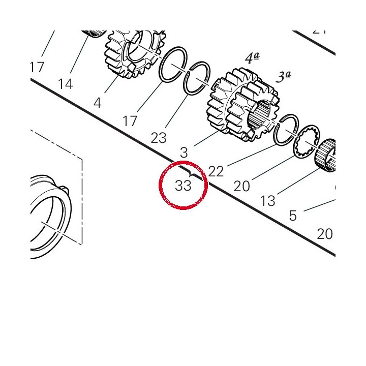 Arbre principal de boîte — réf. 15022362B | Ducati Store