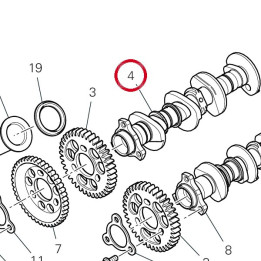 Arbre À cames admission — réf. 14816291A | Ducati Store