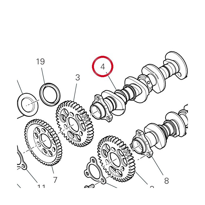Arbre À cames admission — réf. 14816291A | Ducati Store