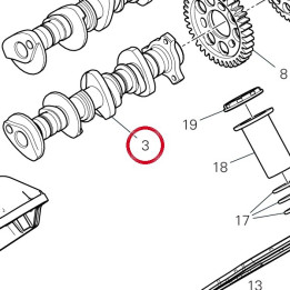 Arbre À cames admission — réf. 14816271A | Ducati Store