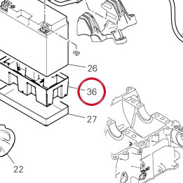 Support batterie 87910041A — réf. 87910041A | Ducati Store