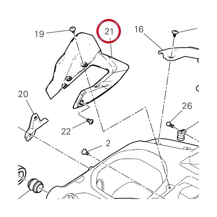 Bavette Garde-Boue avant — réf. 44610652A | Ducati Store