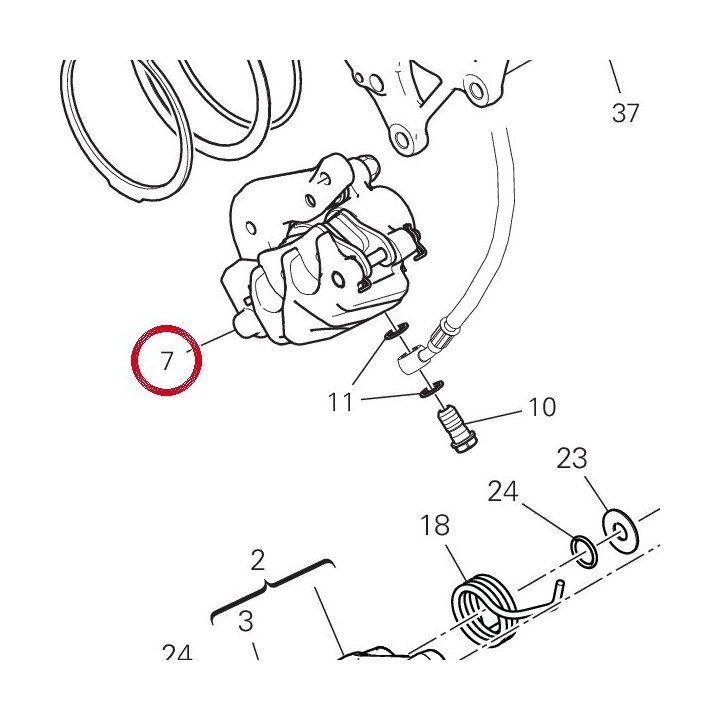 Étrier frein arrière — réf. 61140453A | Ducati Store