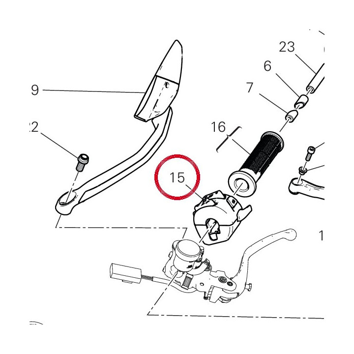 Commutateur gauche 65110391L — réf. 65110391L | Ducati Store