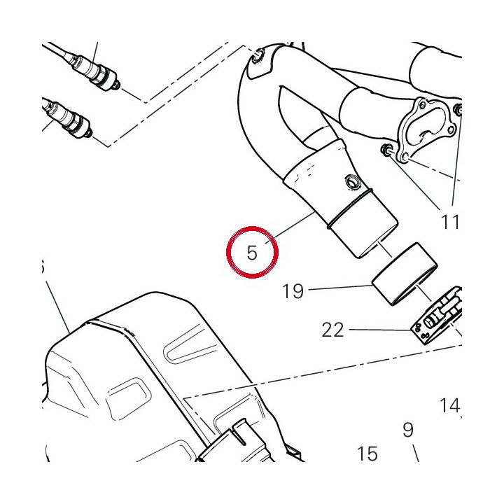 Collecteur D'Echappement — réf. 57115011C | Ducati Store
