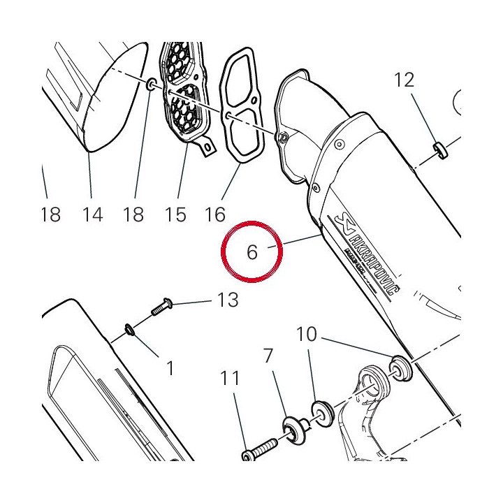 Silencieux 57315921AA — réf. 57315921AA | Ducati Store
