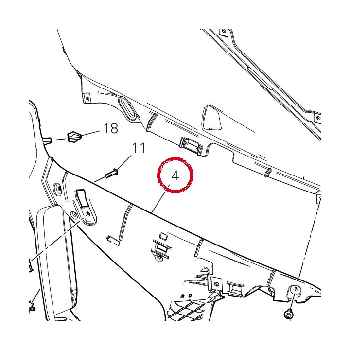 Support droit 4801A882A — réf. 4801A883A | Ducati Store