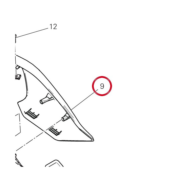 Panneau lateral gauche — réf. 48217431BA | Ducati Store