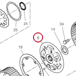 Mozzo posteriore 19611061A — réf. 19611061A | Ducati Store