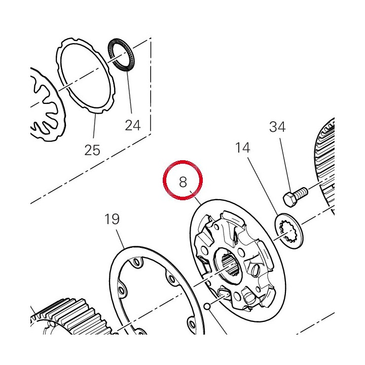 Mozzo posteriore 19611061A — réf. 19611061A | Ducati Store