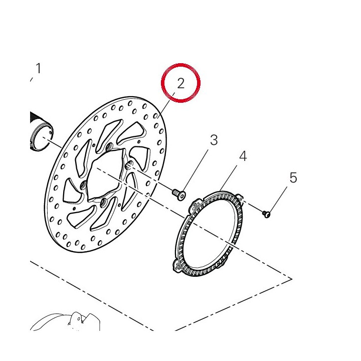 Disque frein arrière — réf. 49241111A | Ducati Store