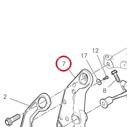 Plaque droite 47111601CB — réf. 47111601CB | Ducati Store