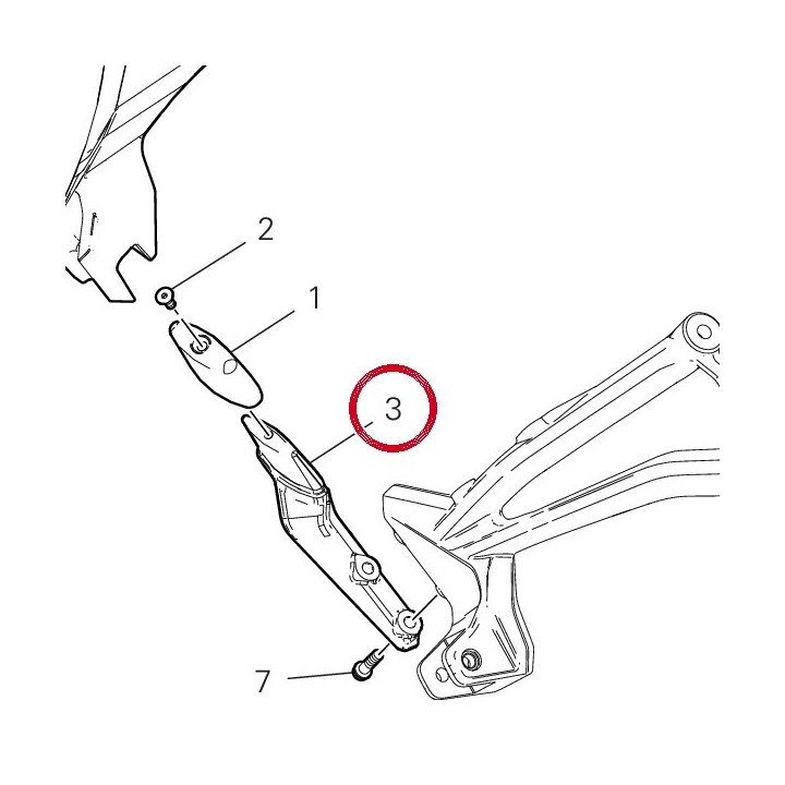 Support inférieure droit — réf. 8301H971AA | Ducati Store