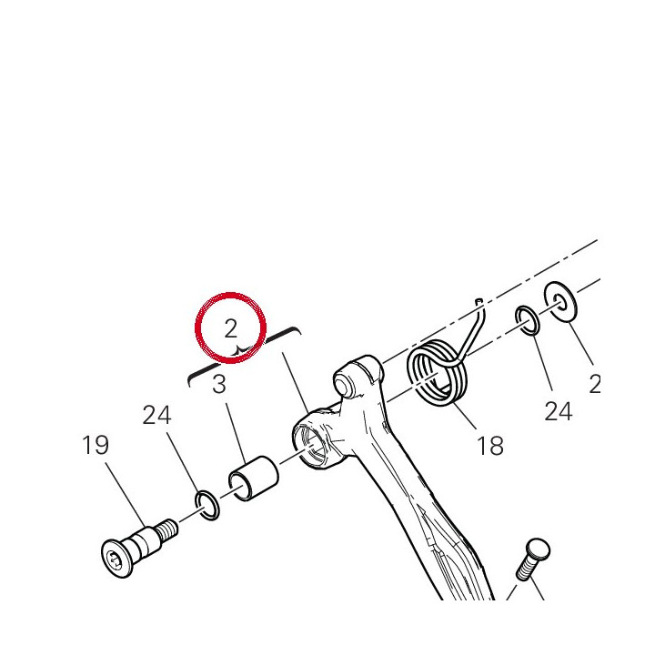 Ensemble levier frein — réf. 45721173BA | Ducati Store