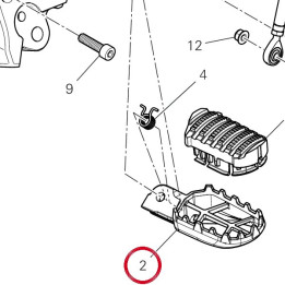 Repose-Pieds gauche — réf. 46411232AA | Ducati Store