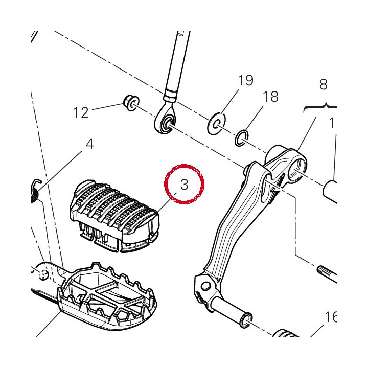 Couvre-Repose-Pied — réf. 76510322A | Ducati Store