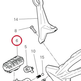 Couvre-Repose-Pied droit — réf. 76510372A | Ducati Store