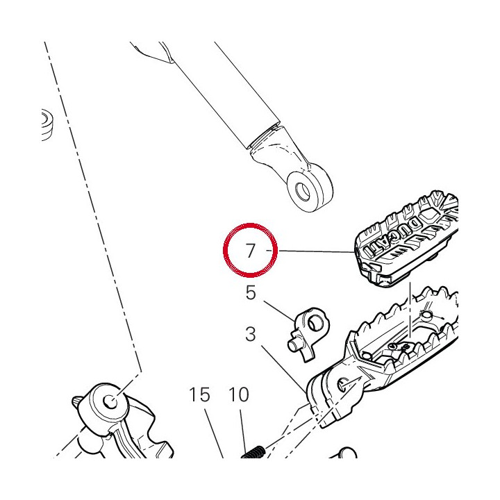Couvre-Repose-Pied gauche — réf. 76510382A | Ducati Store