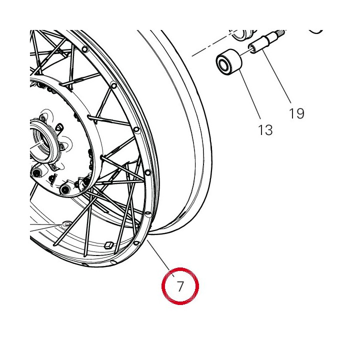 Jante de roue arrière — réf. 50220902AA | Ducati Store