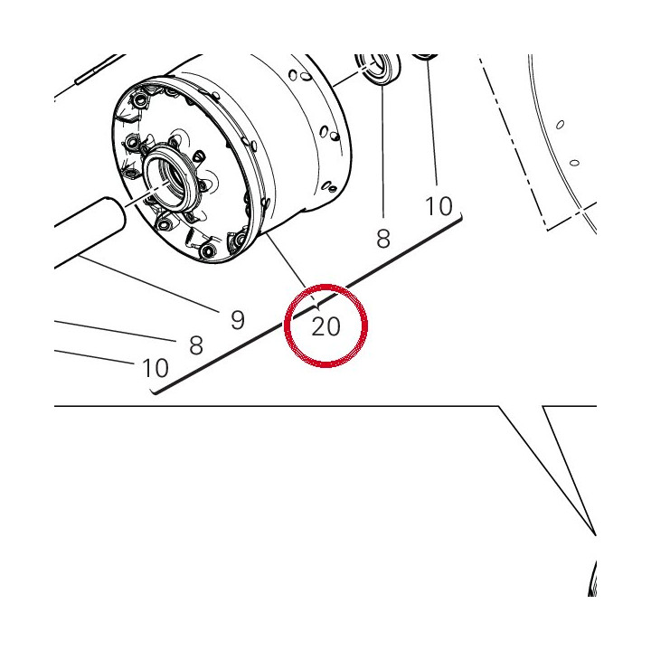 Moyeu roue arrière — réf. 16221101AA | Ducati Store